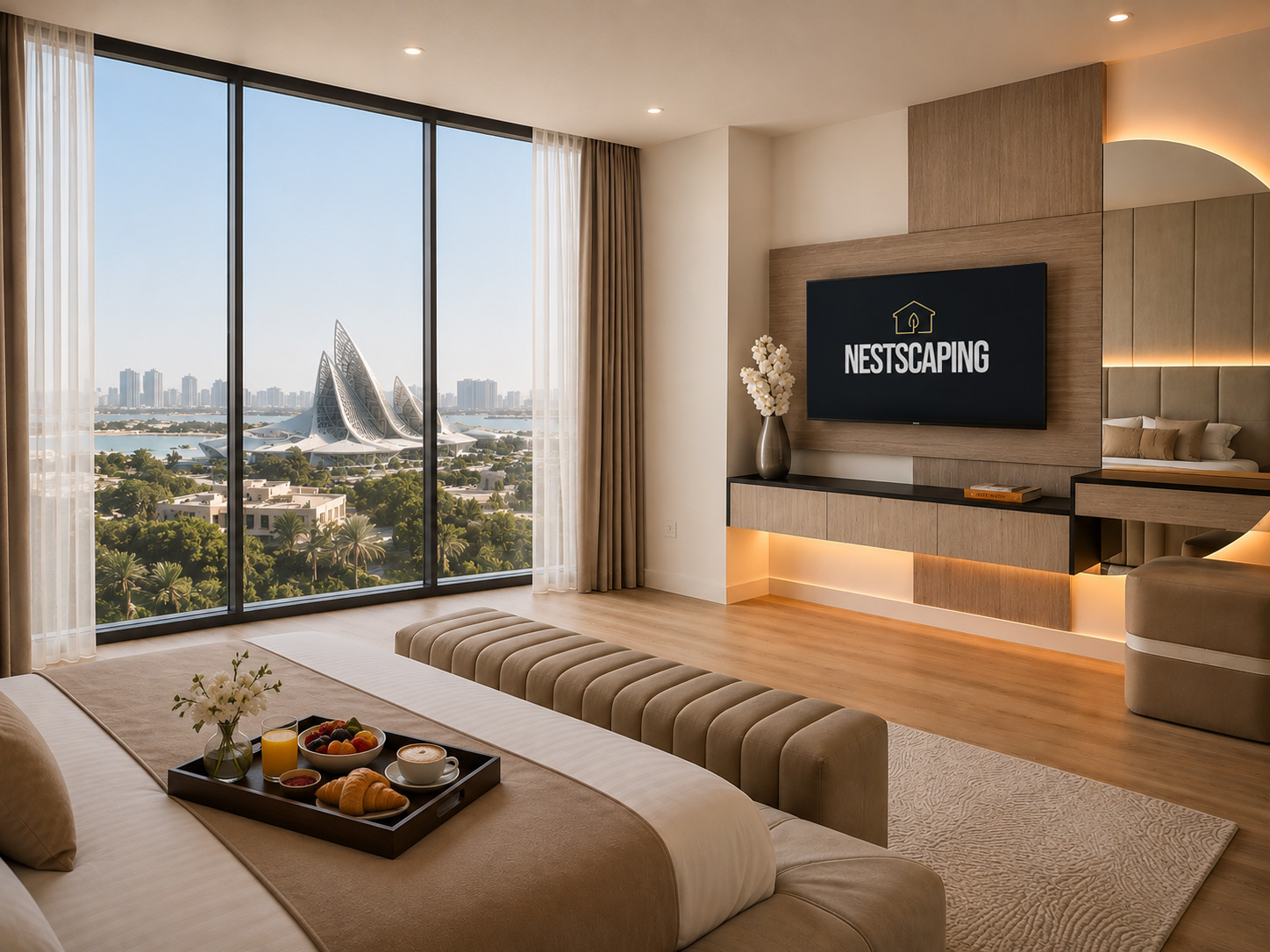 Comfortable furnished bedroom